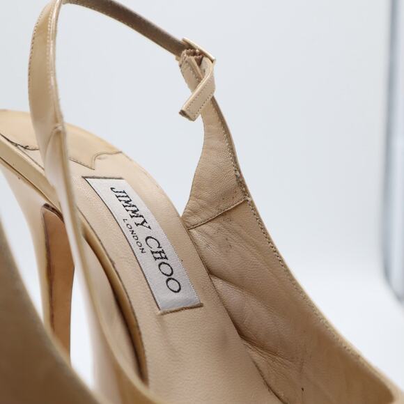 Jimmy Choo Vita Slingback Peep Toe Pumps Size 40.5 - Picture 12 of 12